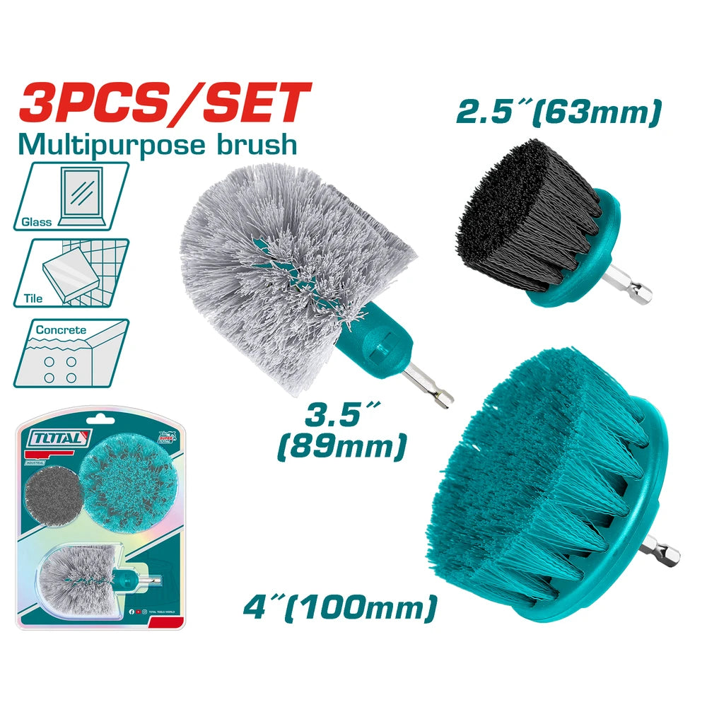 3 Pcs Multipurpose Brush Set - TOTAL