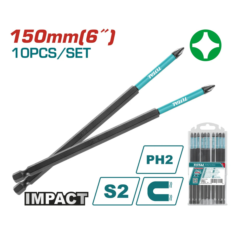 راسيات مفك إمباكت PH2 150 ملم - توتال