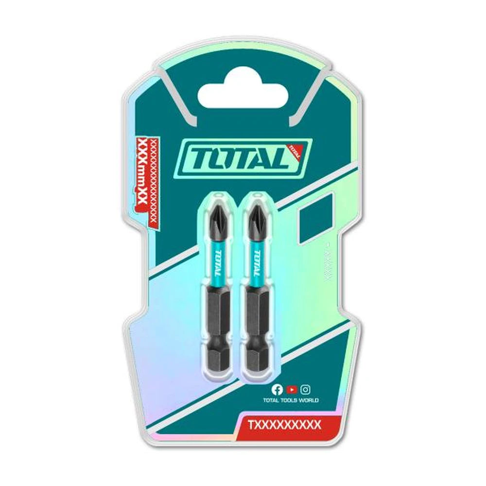 Impact Screwdriver Bits PH1 50mm 2pcs - TOTAL