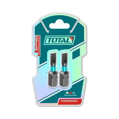 Impact Screwdriver Bits SL5 0.8mm 25mm 2pcs - TOTAL