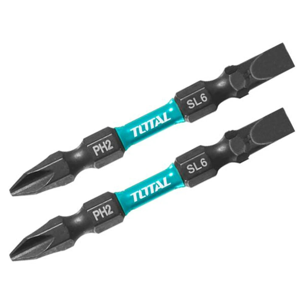 Impact Screwdriver Bits PH2 65mm 2-9/16" - TOTAL