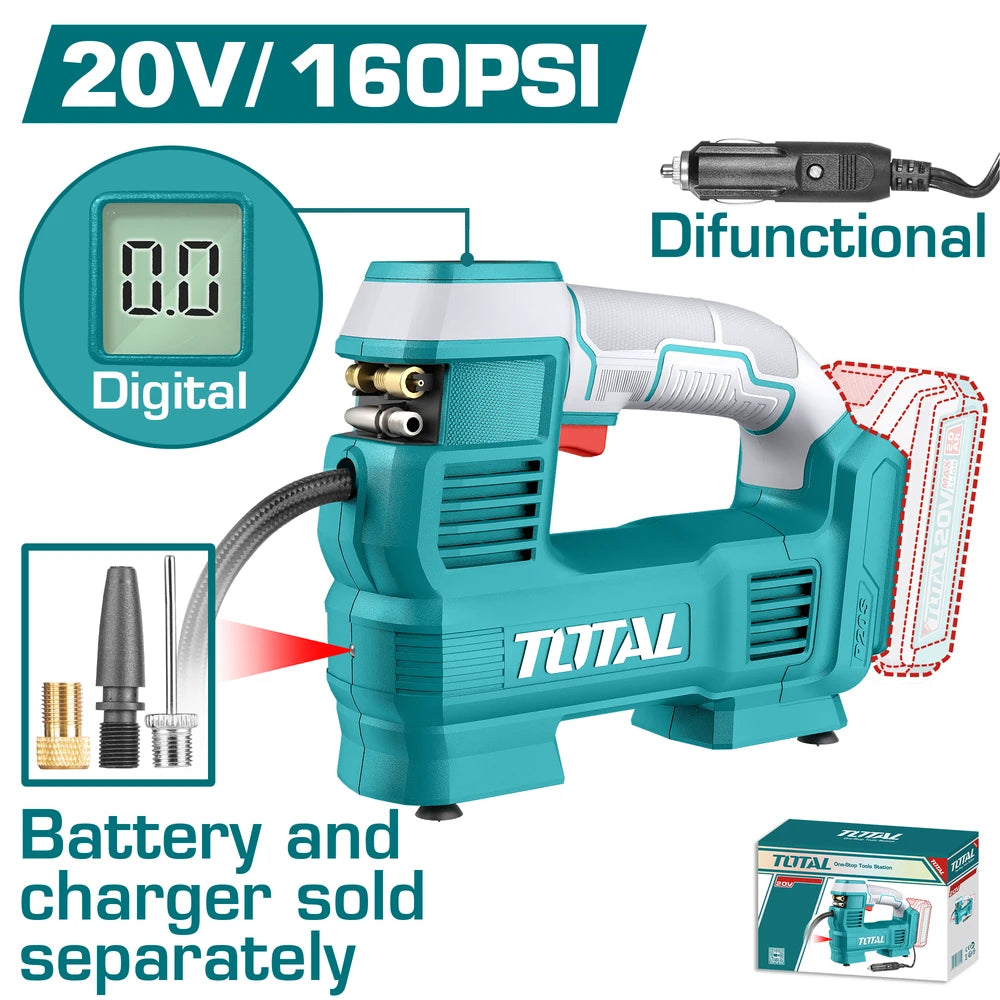 Cordless Auto Air Compressor 20V 35L/min (Tool Only) - TOTAL