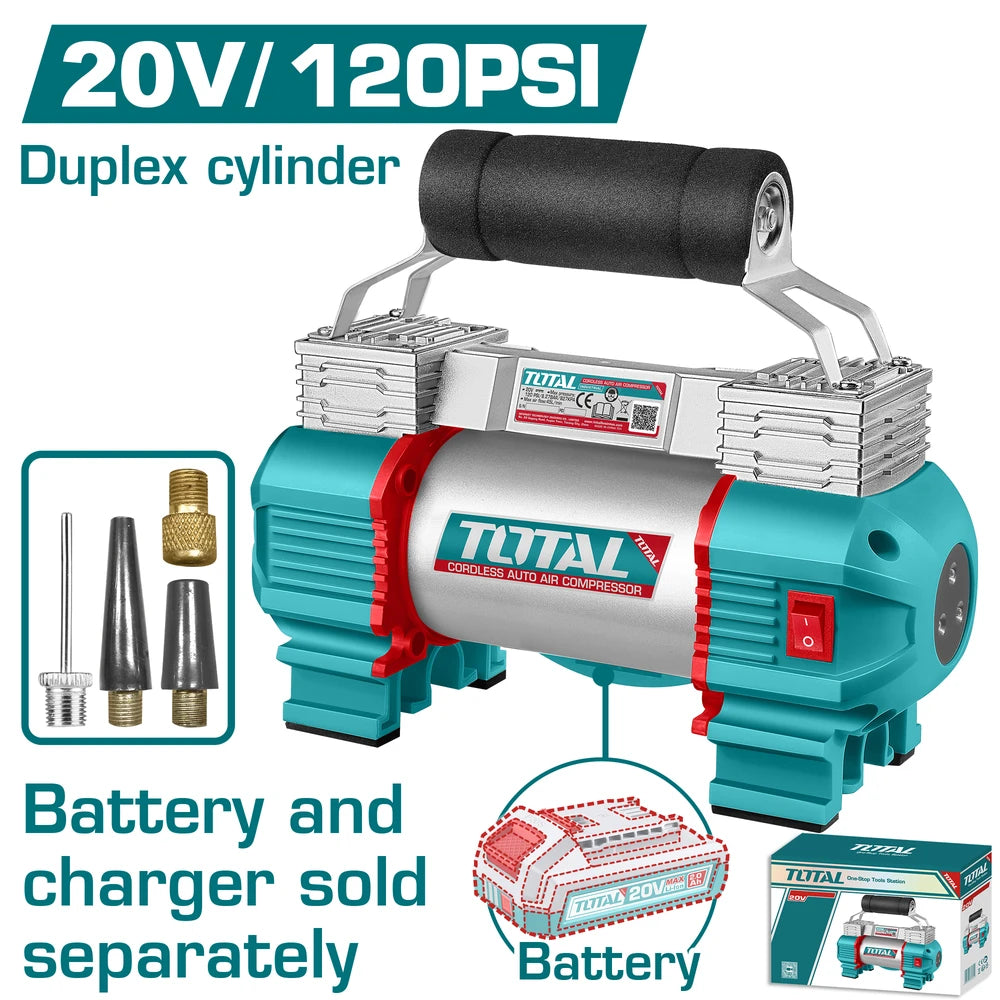 Cordless Auto Air Compressor 20V 45L/min (Tool Only) - TOTAL