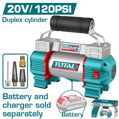 Cordless Auto Air Compressor 20V 45L/min (Tool Only) - TOTAL