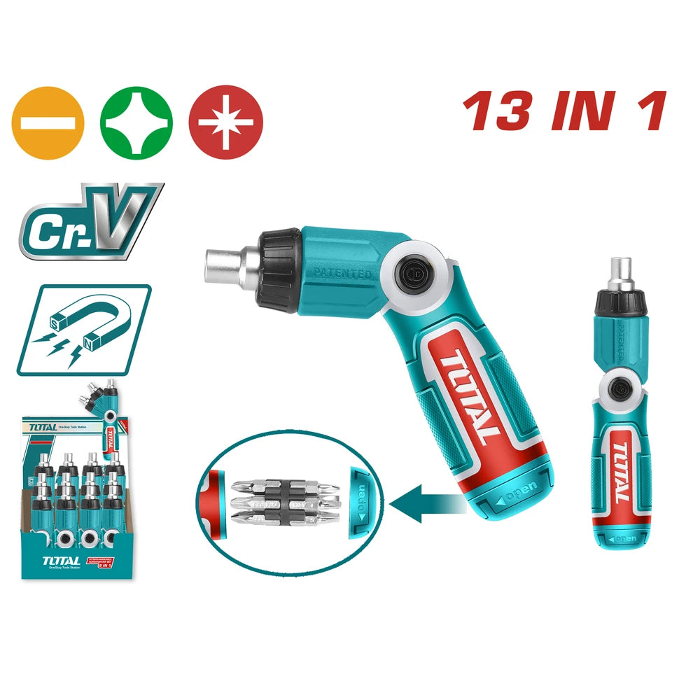 13 in 1 Ratchet Screwdriver Set - TOTAL