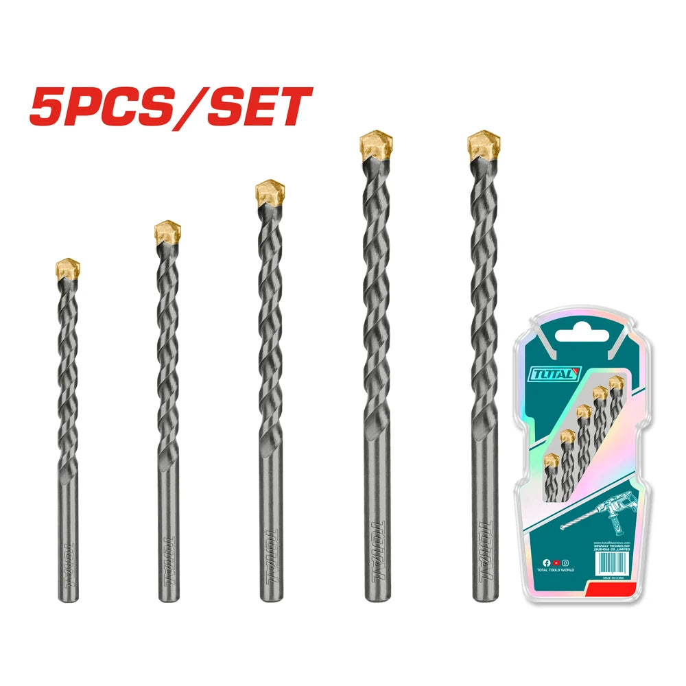 5 Pcs Masonry Drill Bits Set - TOTAL
