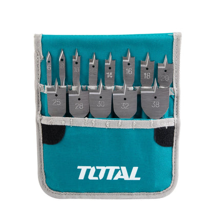 13 Pcs Flat Wood Drill Bits Set - TOTAL