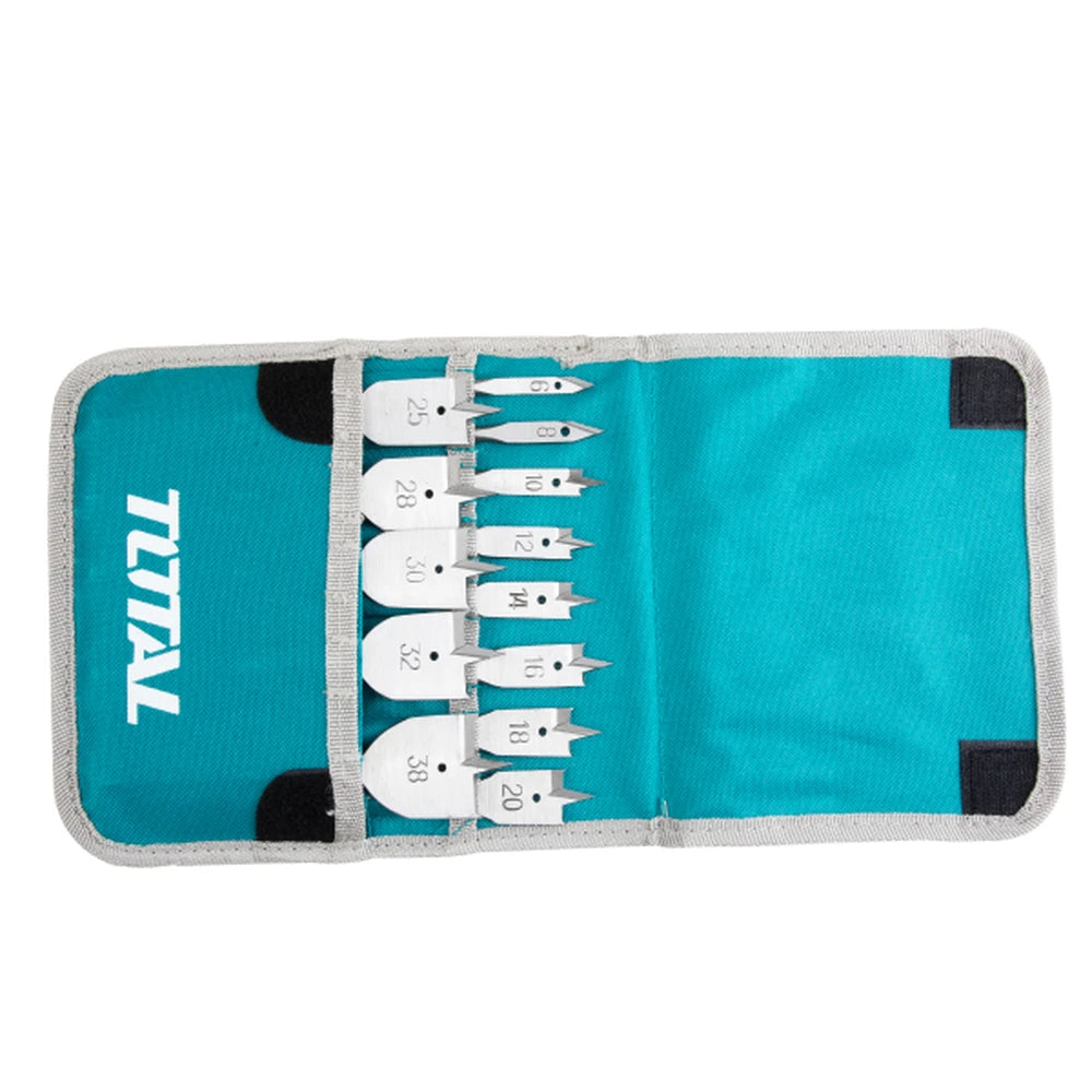 13 Pcs Flat Wood Drill Bits Set - TOTAL