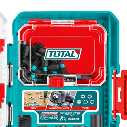 51 Pcs Impact Screwdriver Bits Set - TOTAL