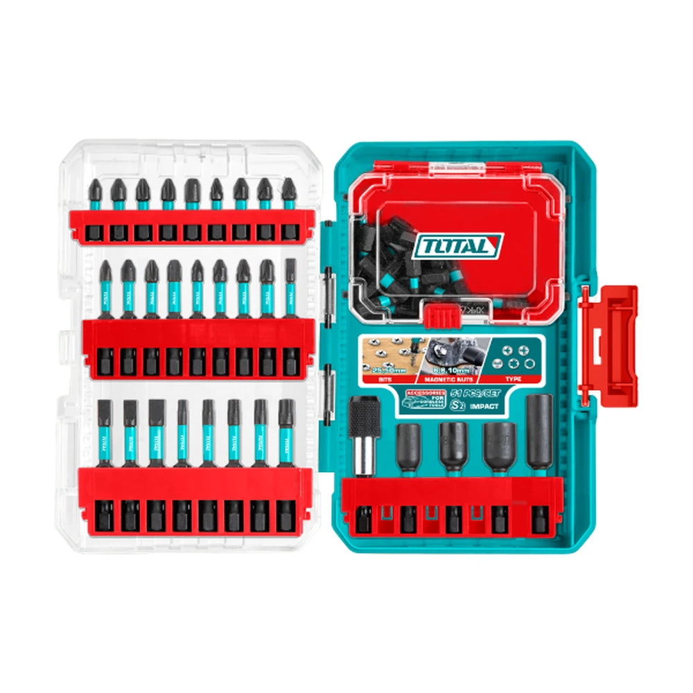51 Pcs Impact Screwdriver Bits Set - TOTAL
