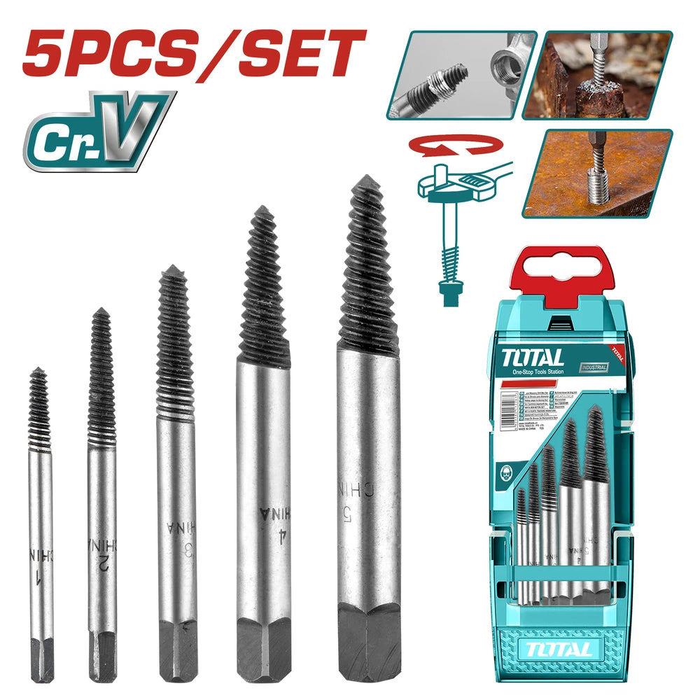 5 Pcs Screw Extractor Set - TOTAL