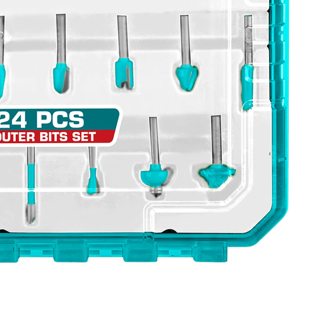 24 Pcs Router Bits Set 6mm - TOTAL