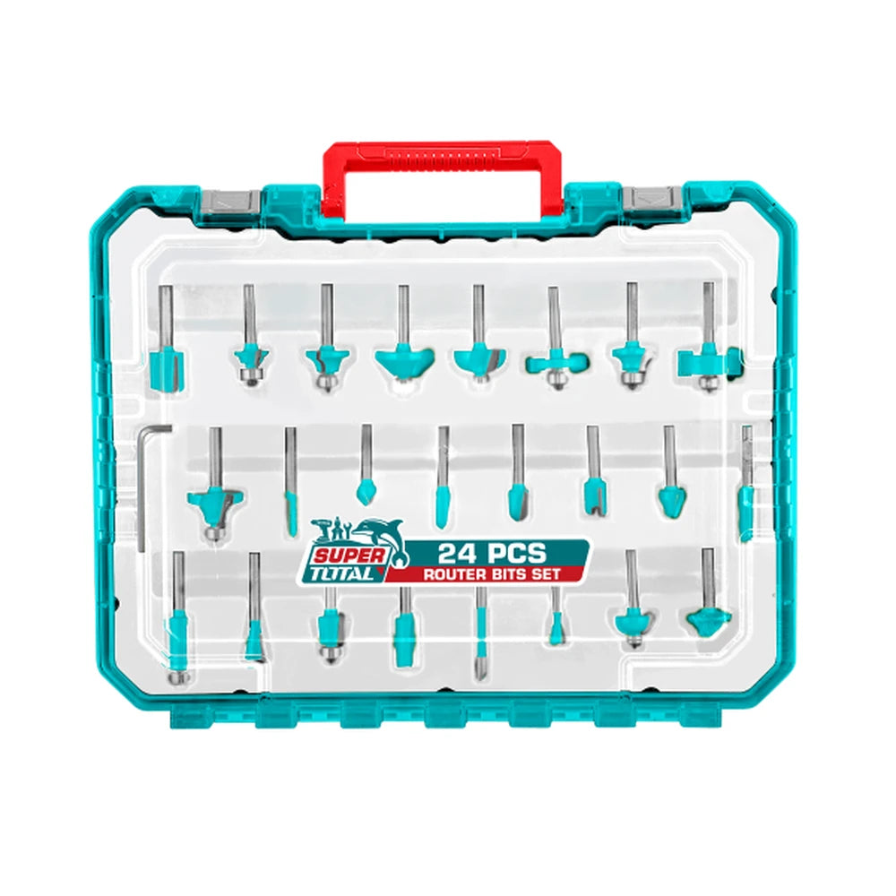 24 Pcs Router Bits Set 6mm - TOTAL