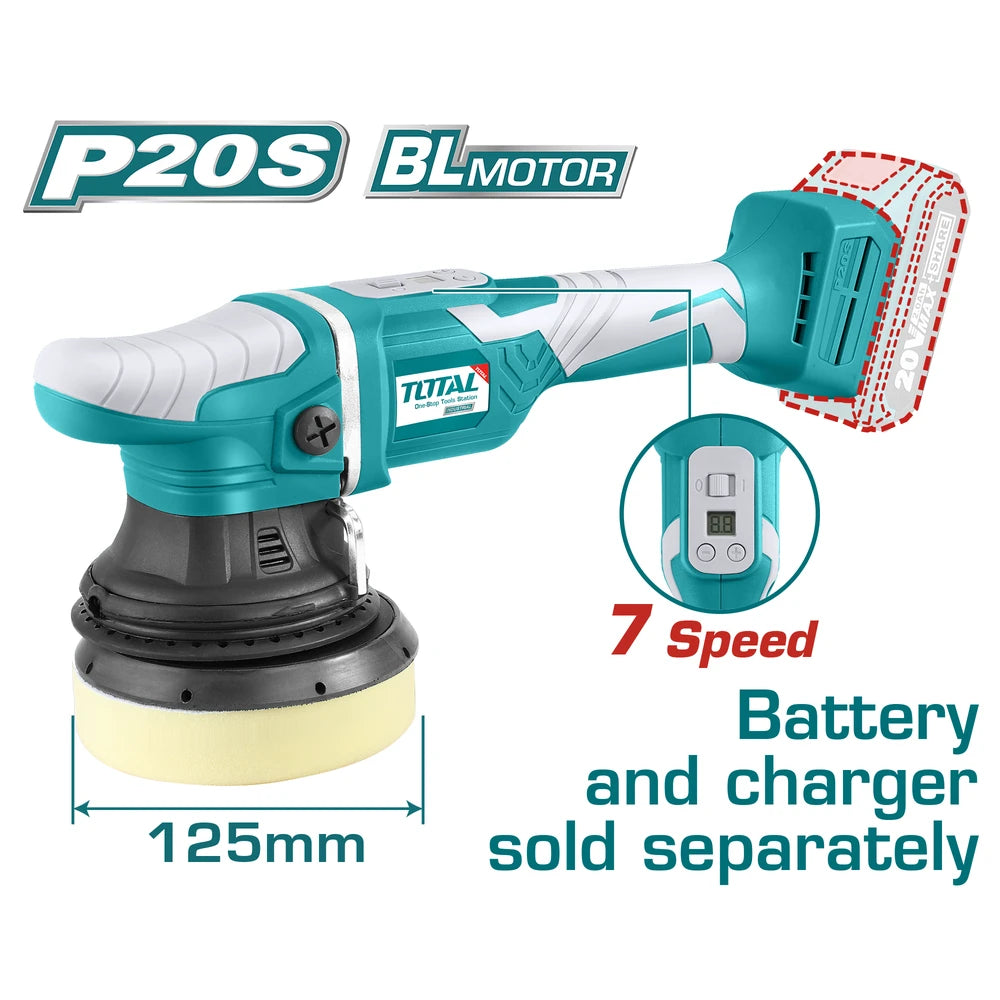 20V Cordless Brushless Polisher 7" 125mm (Tool Only) - TOTAL