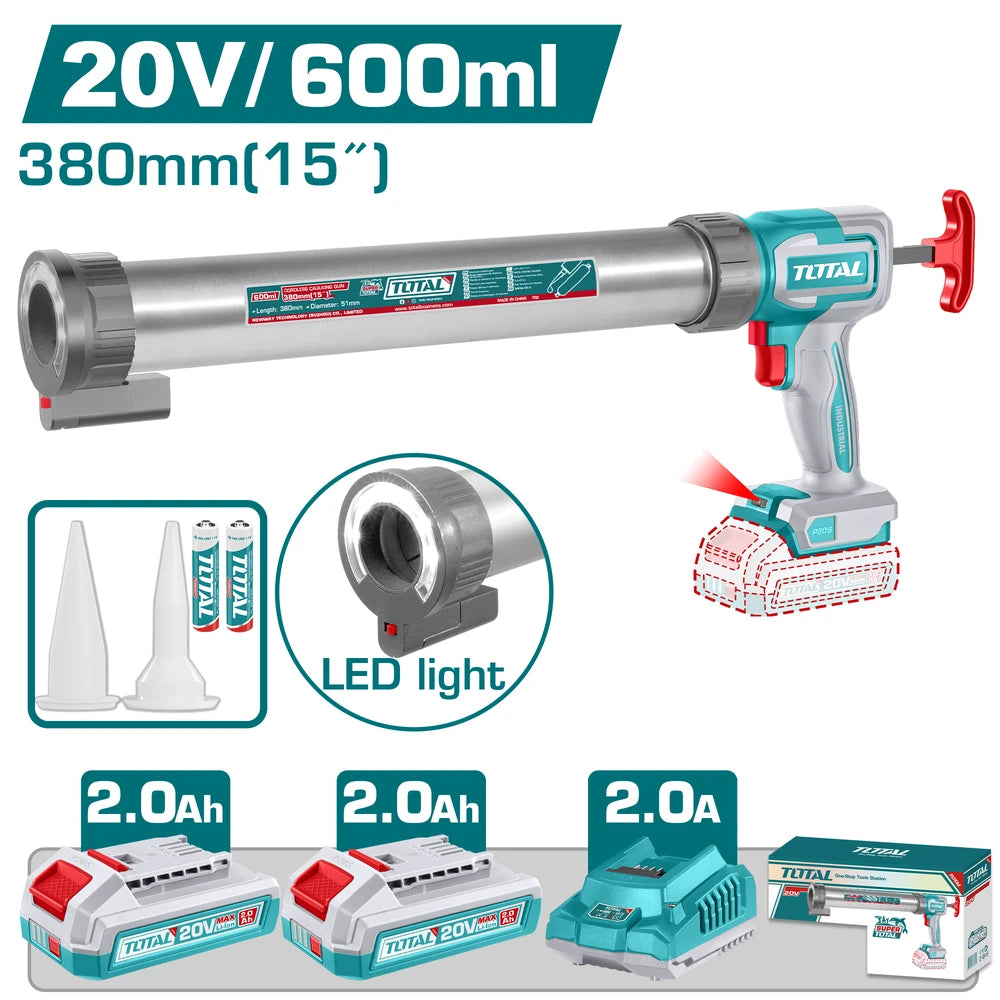 Cordless Caulking Gun 20V with Battery - TOTAL
