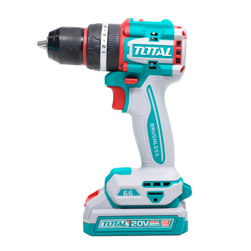 Cordless 2 Pcs Combo Kit 20V 66Nm 1/2" with Battery - TOTAL