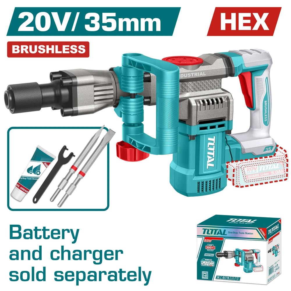 Cordless Demolition Breaker 20V 16J (Tool Only) - TOTAL