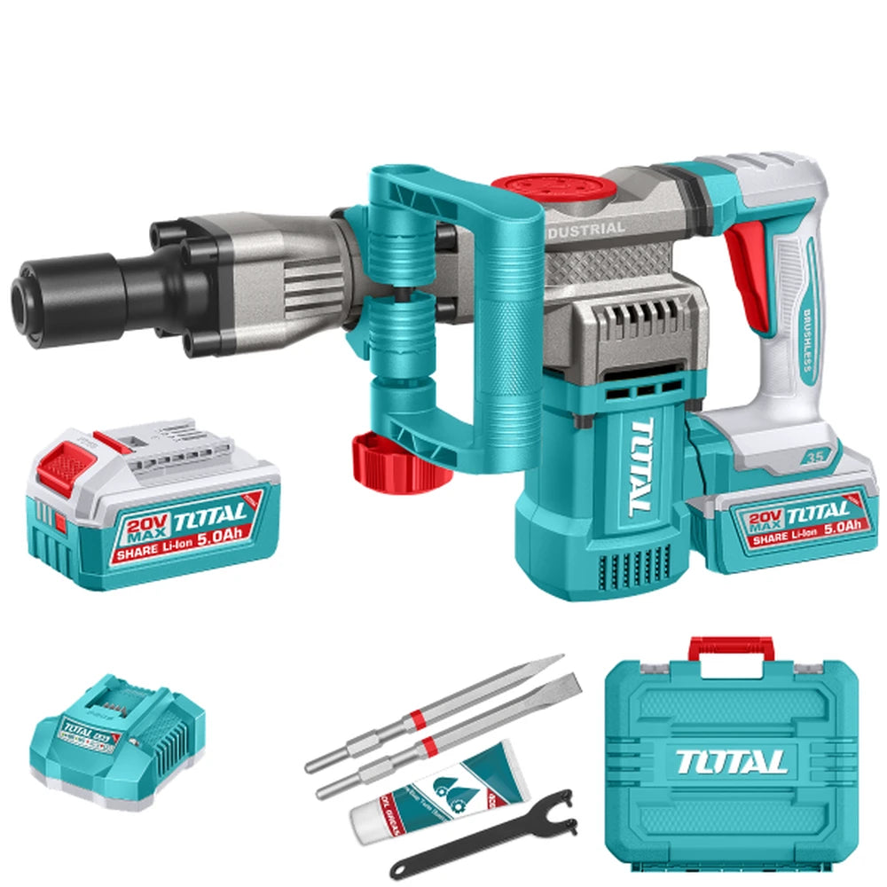 Cordless Demolition Breaker 20V 16J with Battery - TOTAL