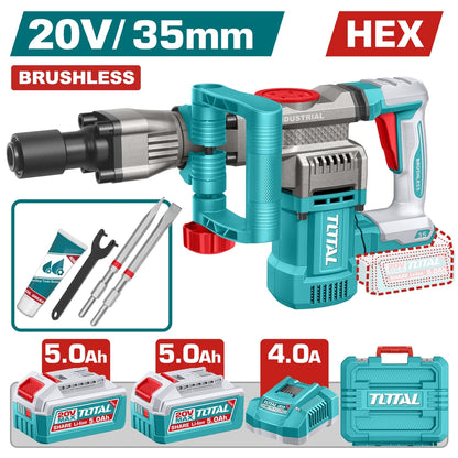 Cordless Demolition Breaker 20V 16J with Battery - TOTAL
