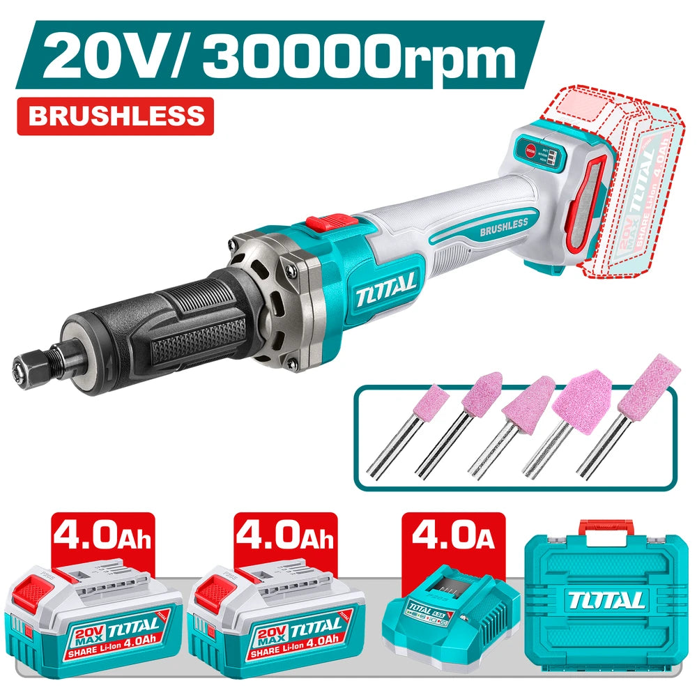 Cordless Die Grinder 20V with Battery - TOTAL