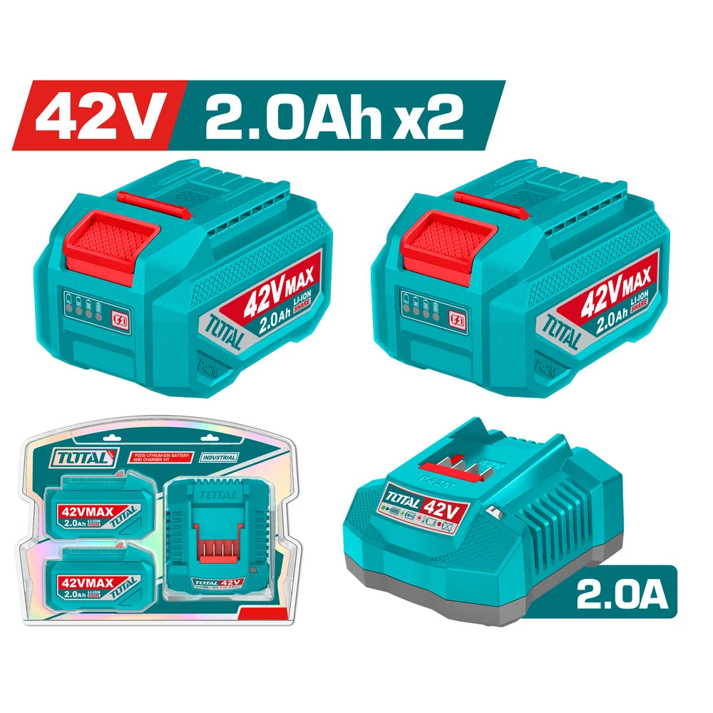 Lithium-Ion Battery and Charger Kit 42V 2.0Ah - TOTAL