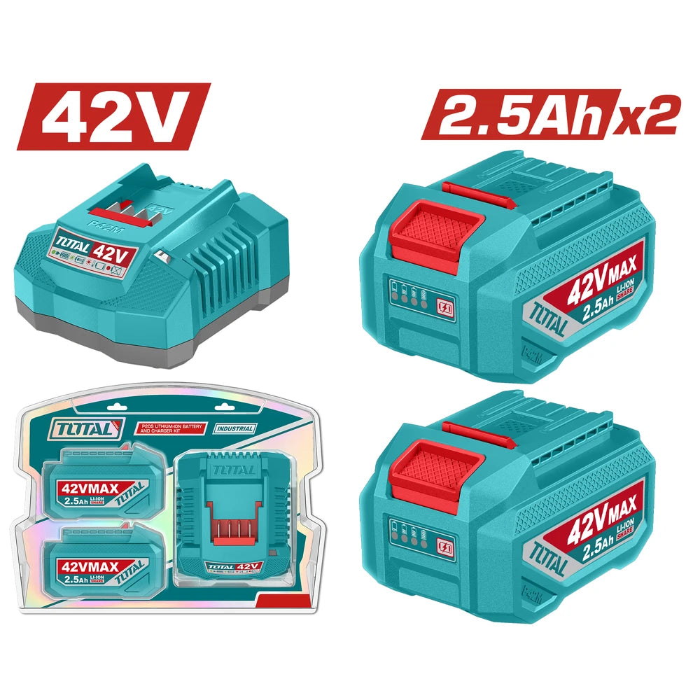 Lithium-Ion Battery and Charger Kit 42V 2.5Ah - TOTAL