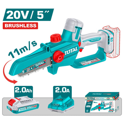 Cordless Pruner Saw 20V 5"(13cm) with Battery - TOTAL