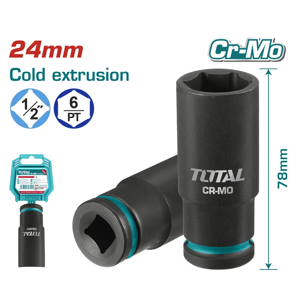 1/2"DR. Deep Impact Socket 24mm - TOTAL