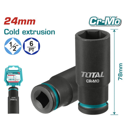 1/2"DR. Deep Impact Socket 24mm - TOTAL