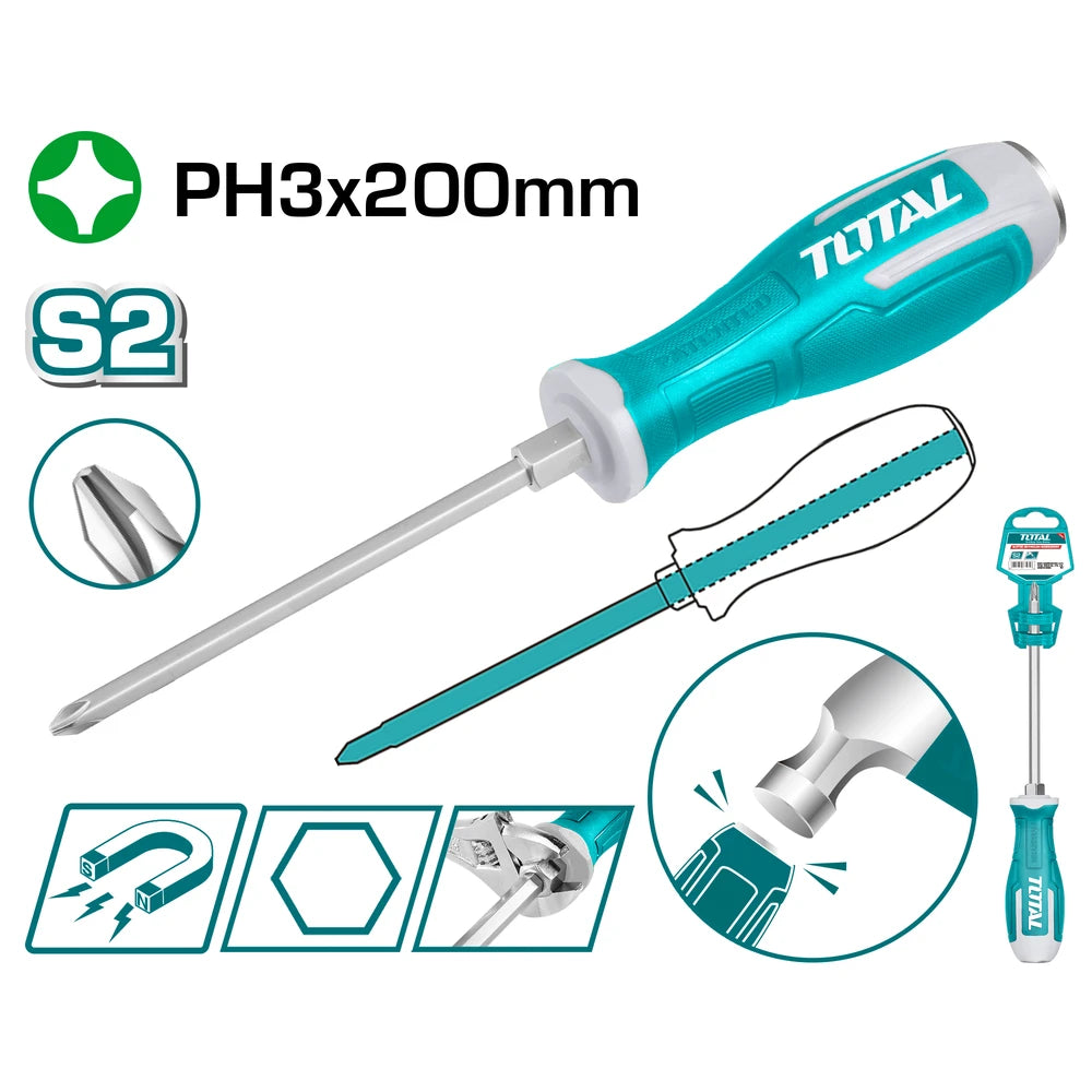 Phillips Go-through Screwdriver PH3 - TOTAL