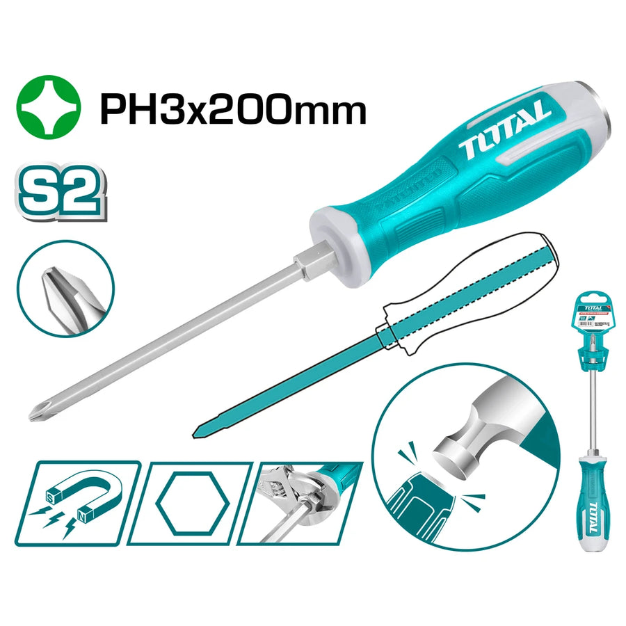 Phillips Go-through Screwdriver PH3 - TOTAL
