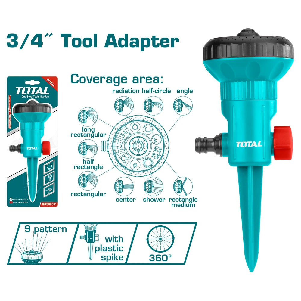 9-Pattern Plastic Spray Gun - TOTAL