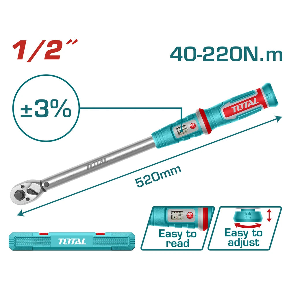 Preset Torque Wrench 1/2" - TOTAL