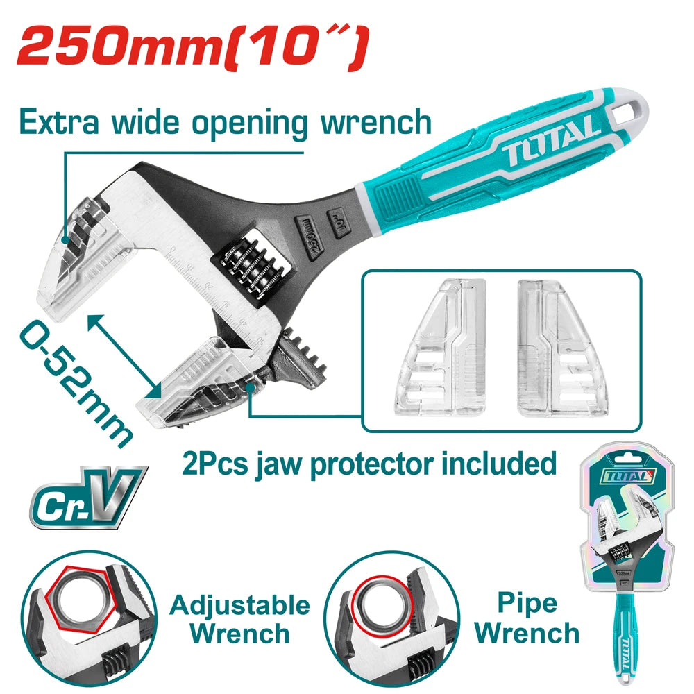 2 IN 1 Adjustable Wrench - TOTAL