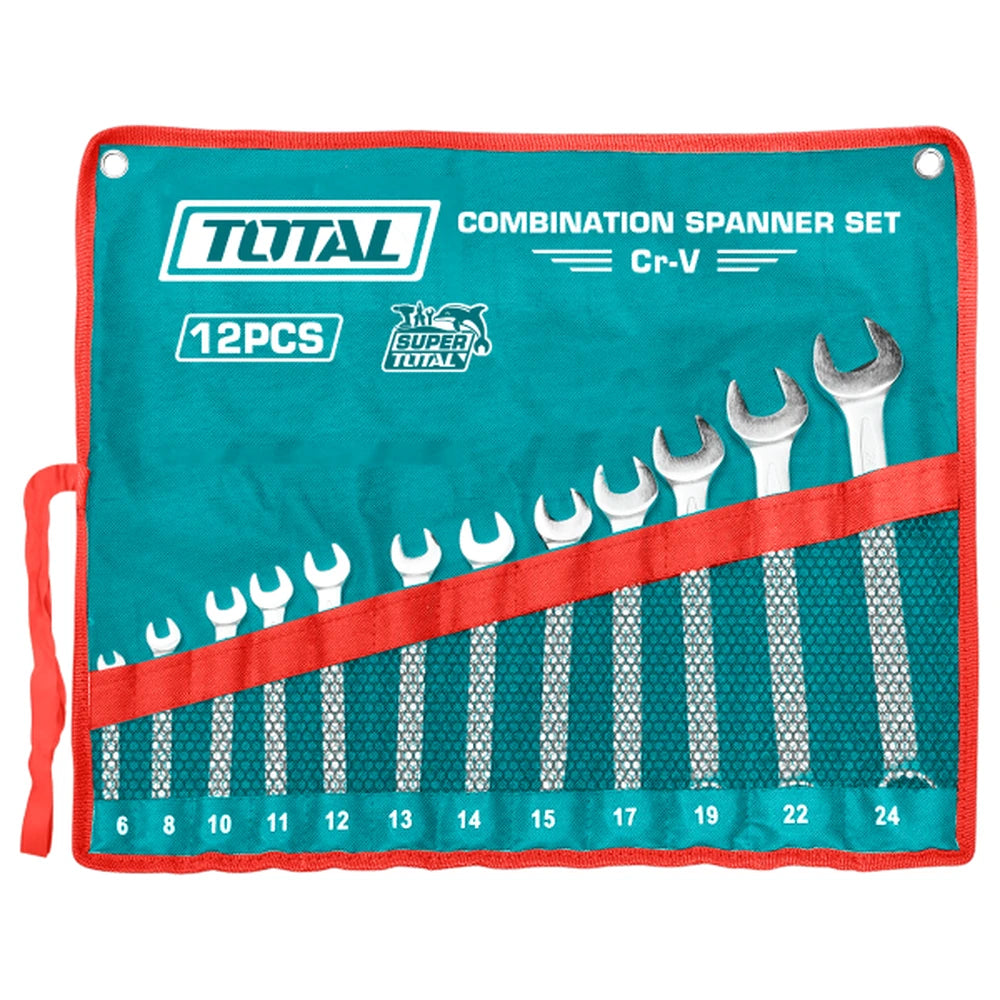 12 Pcs Combination Spanner Set 6-24mm - TOTAL