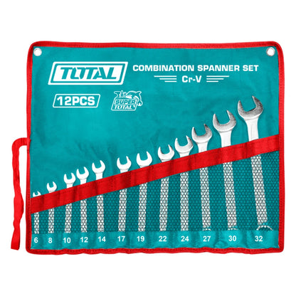 12 Pcs Combination Spanner Set 6-32mm - TOTAL