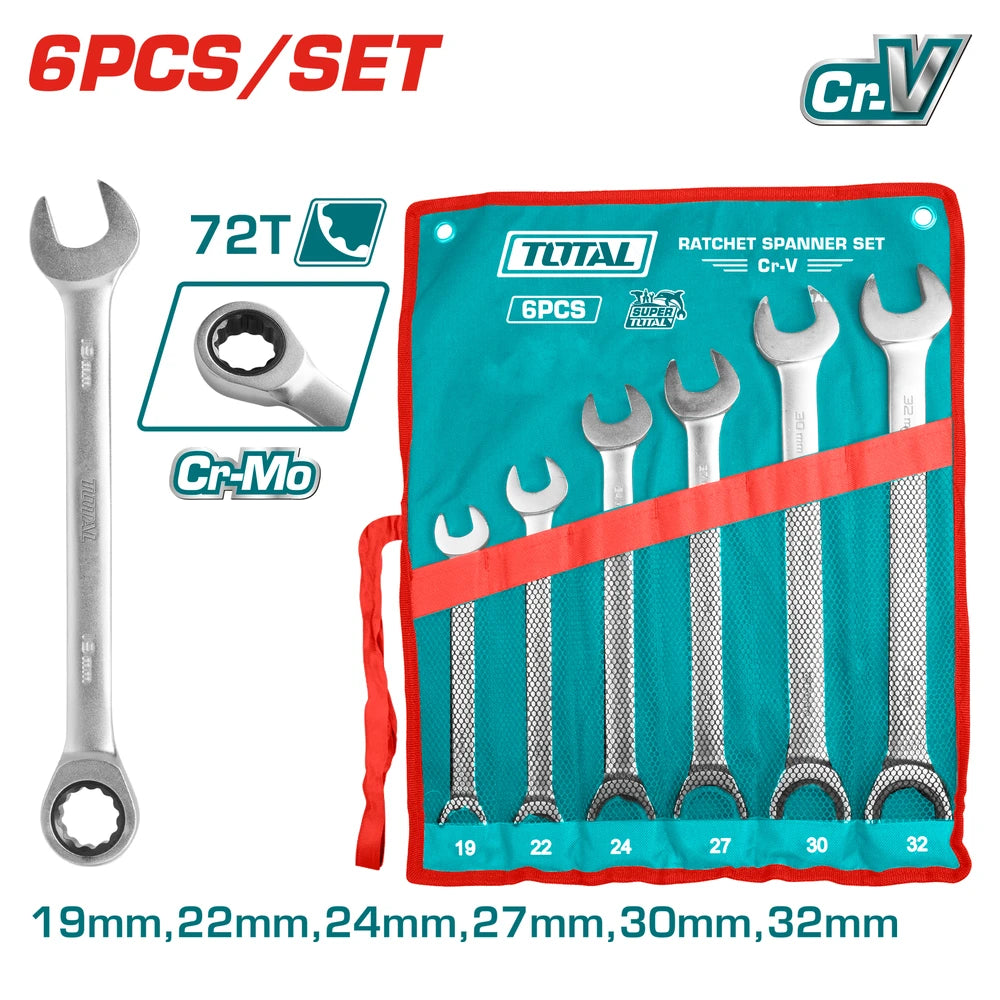 6 Pcs Ratchet Spanner Set - TOTAL