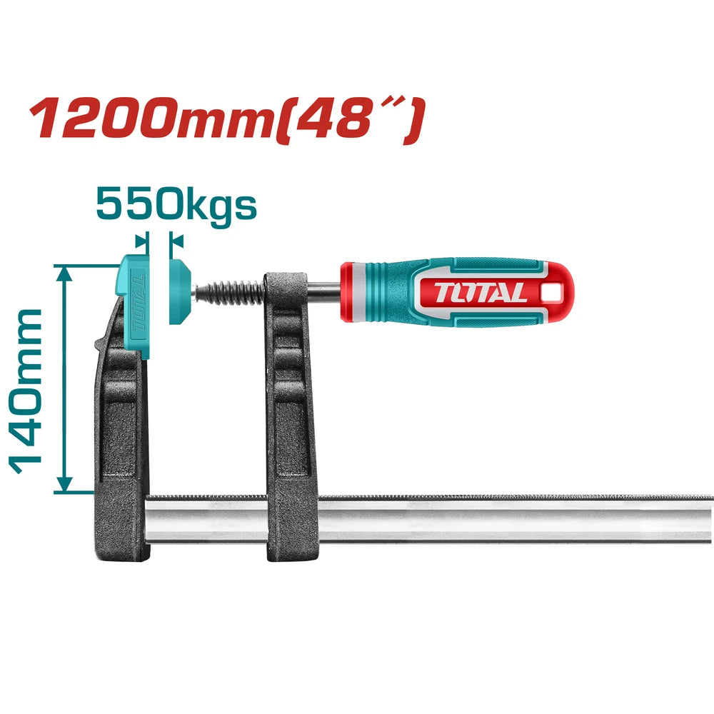 F Clamp with Plastic Handle 140x1200mm - TOTAL