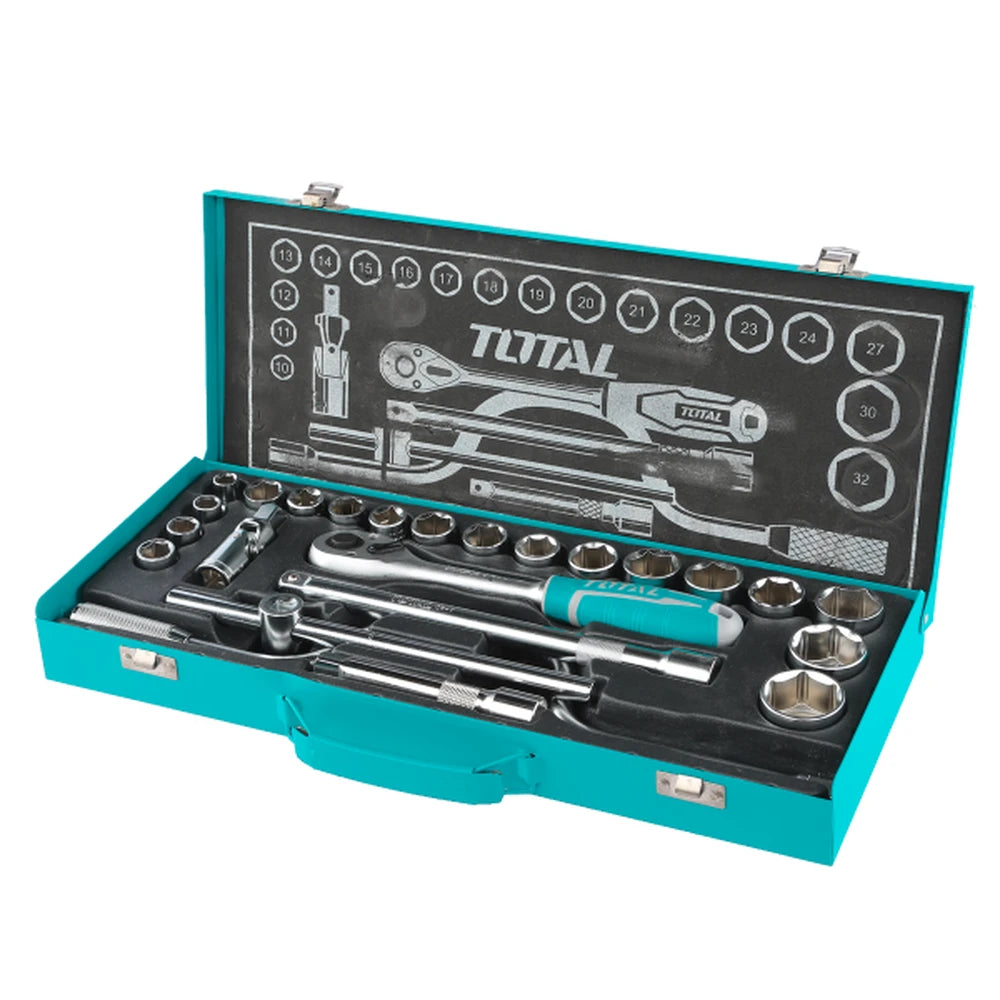 24 Pcs 1/2" Socket Set 250mm - TOTAL