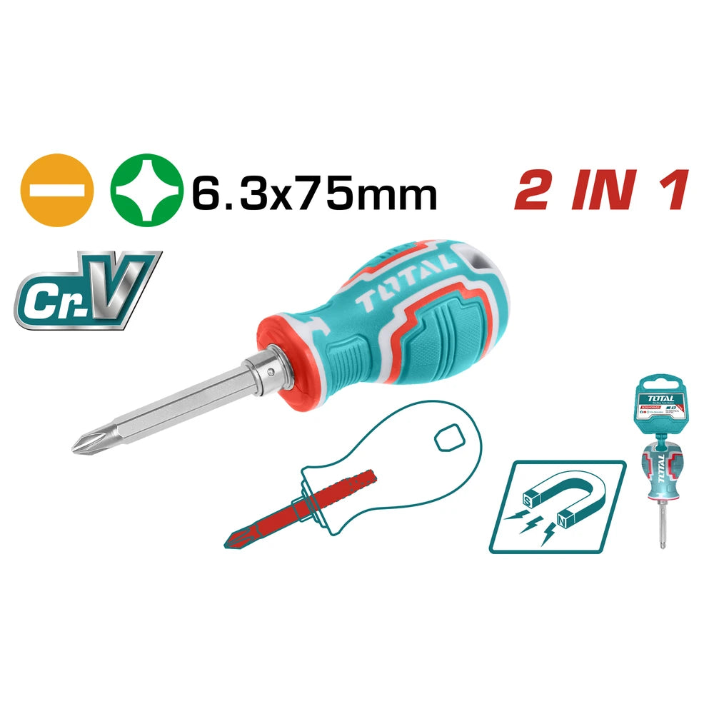 2 in 1 Screwdriver Set - TOTAL