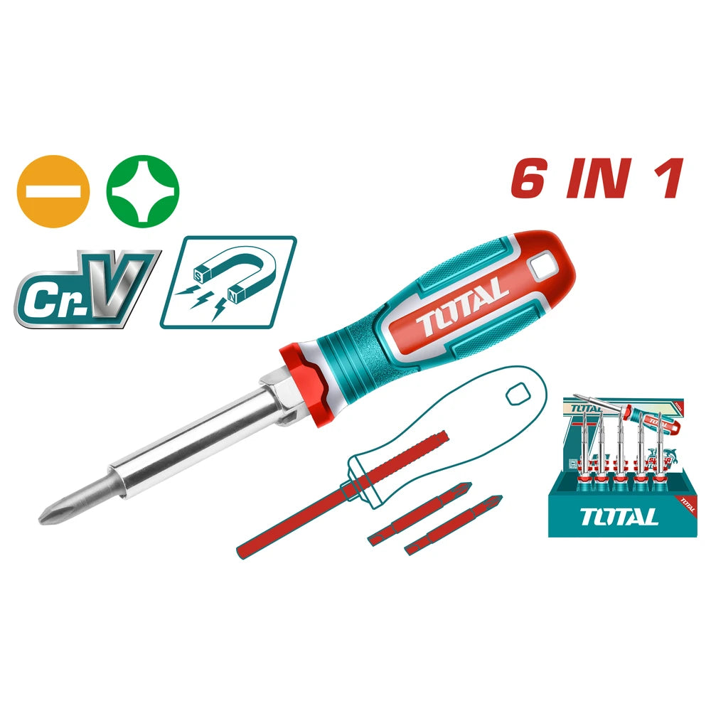 6 in 1 Screwdriver Set - TOTAL