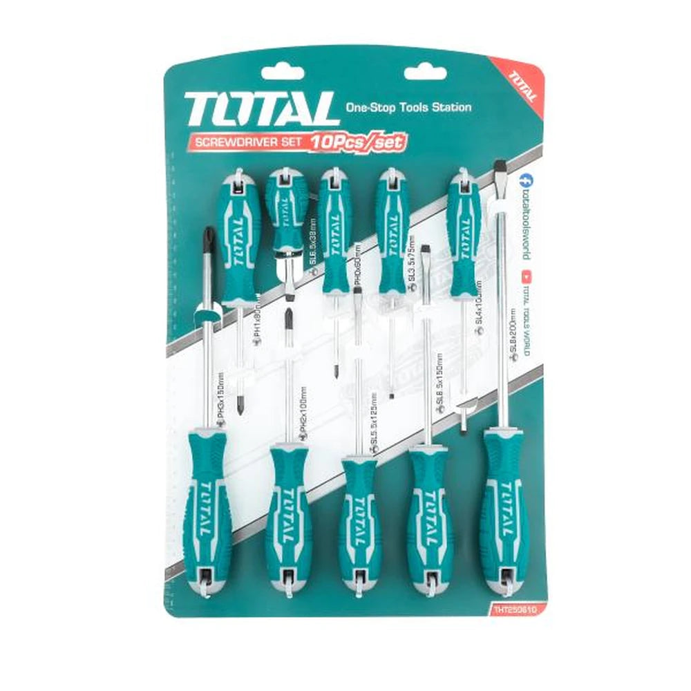 10 Pcs Screwdriver Set - TOTAL