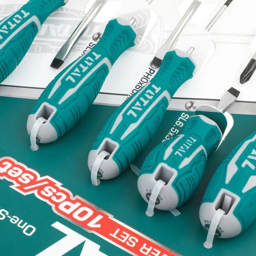 10 Pcs Screwdriver Set - TOTAL