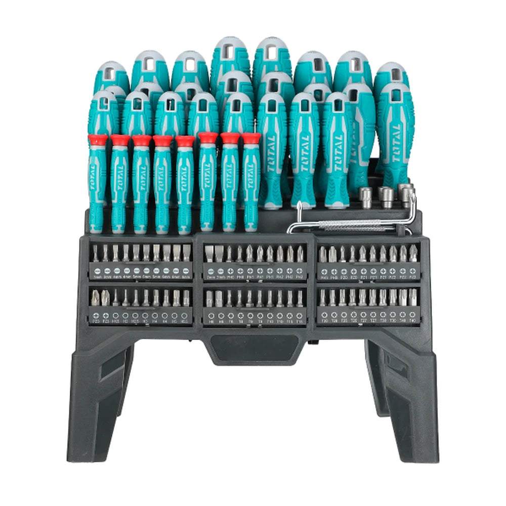 100 Pcs Screwdriver Set - TOTAL