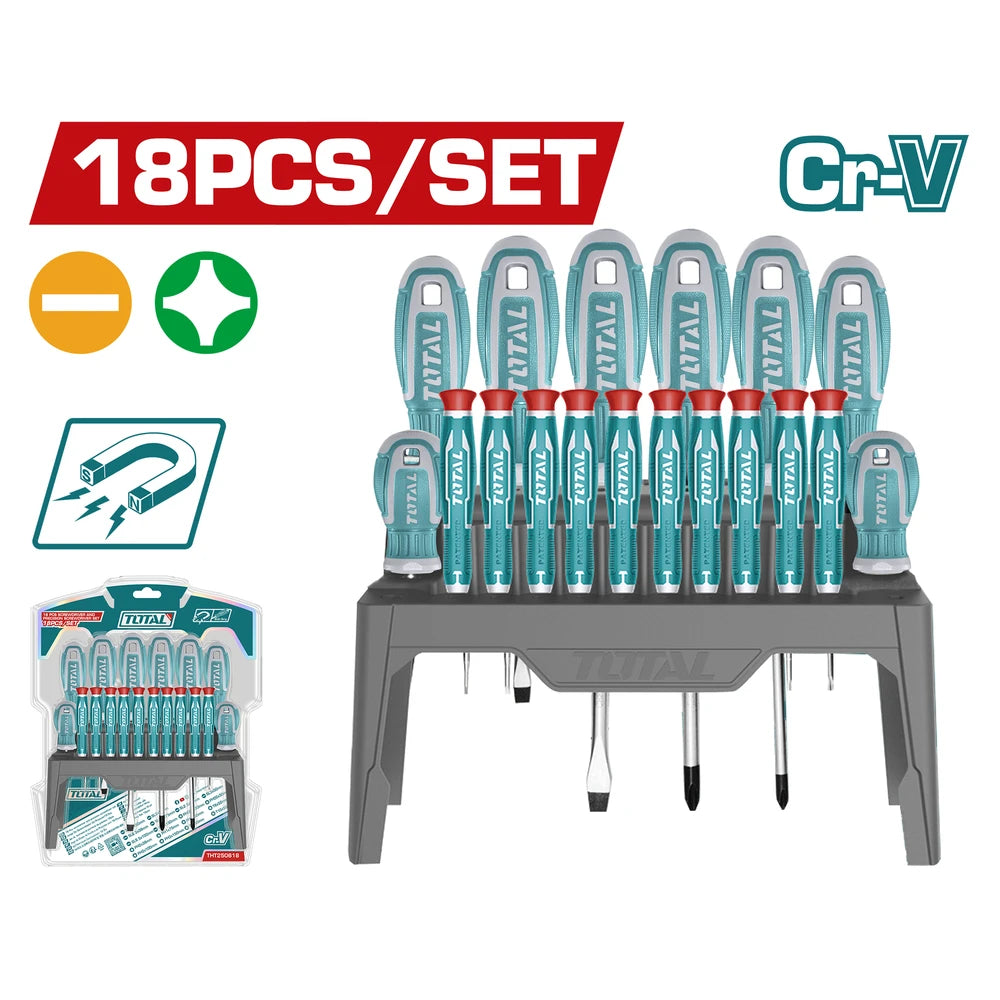 18 Pcs Screwdriver and Precision Screwdriver Set - TOTAL