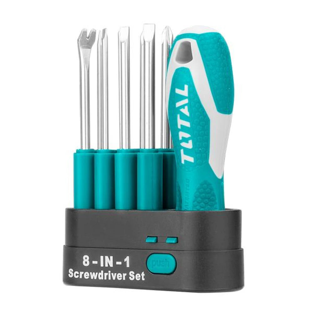 9 Pcs Interchangeable Screwdriver Set - TOTAL