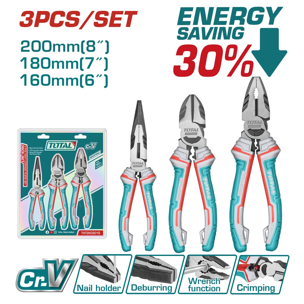3 Pcs High Leverage Pliers Set - TOTAL
