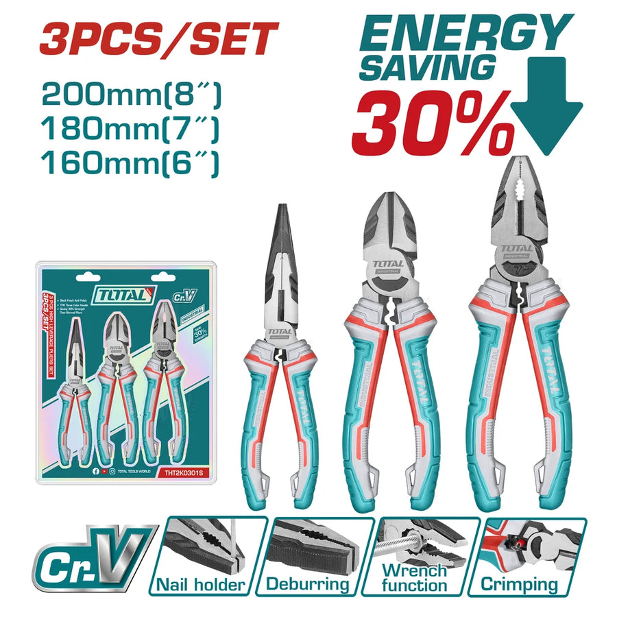 3 Pcs High Leverage Pliers Set - TOTAL