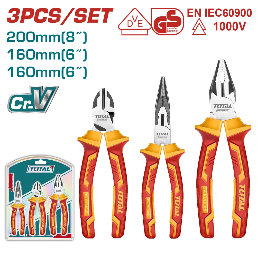 3 Pcs Insulated Pliers Set - TOTAL