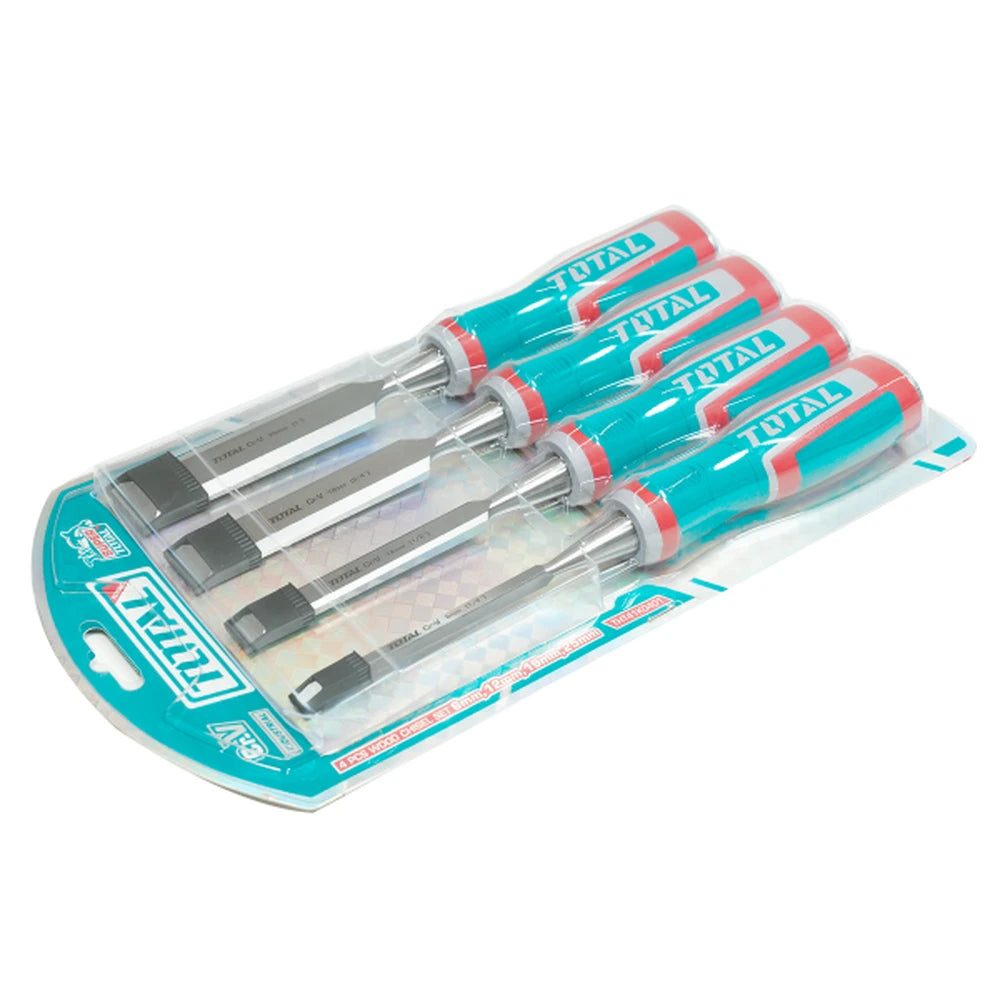 4 Pcs Wood Chisel Set - TOTAL